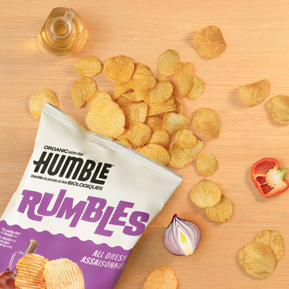 Chips de pommes de terre biologiques Rumbles All Dressed 135 g