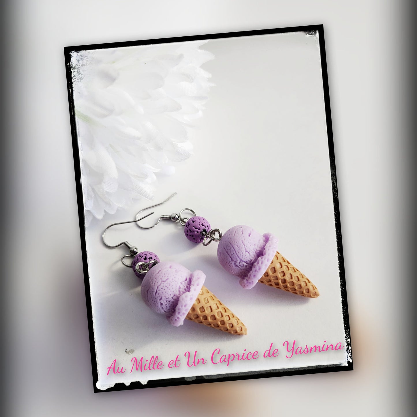 Earrings • Purple Ice cream