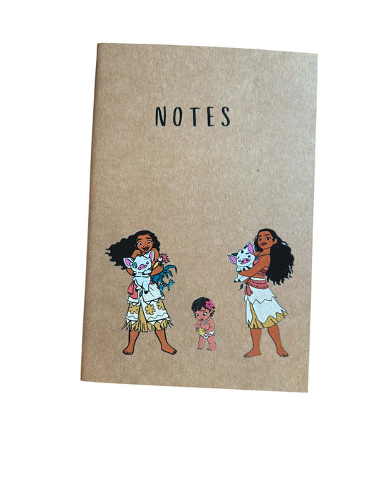 Princess - UV Print Kraft Notebook – 60 Lined Pages, Minimalist Stationery Gift, Aesthetic Journal