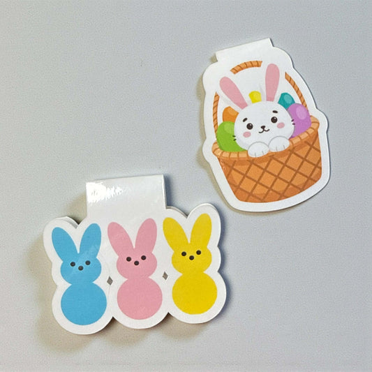Bunny -Cut Magnetic Bookmark – Artistic Page Holder - 1 unit