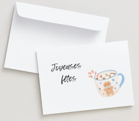 Hot chocolate Christmas Card – Warm Wishes & Festive Design | Tiny Mighty World