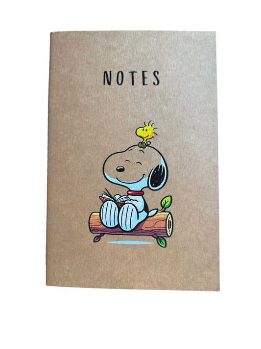 White dog - UV Print Kraft Notebook – 60 Lined Pages, Minimalist Stationery Gift, Aesthetic Journal