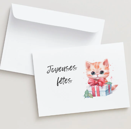 Cat Christmas Card – Warm Wishes & Festive Design | Tiny Mighty World