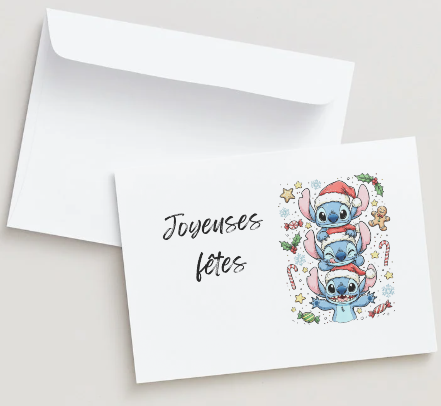 Blue alien Christmas Card – Warm Wishes & Festive Design | Tiny Mighty World