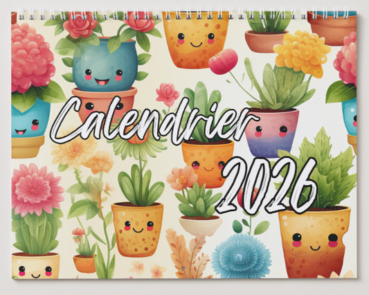 Plants/ Plantes/ Calendrier mural 2026 / 2026 Wall Calendar