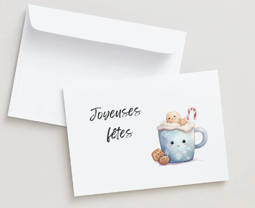 Hot chocolate Christmas Card – Warm Wishes & Festive Design | Tiny Mighty World