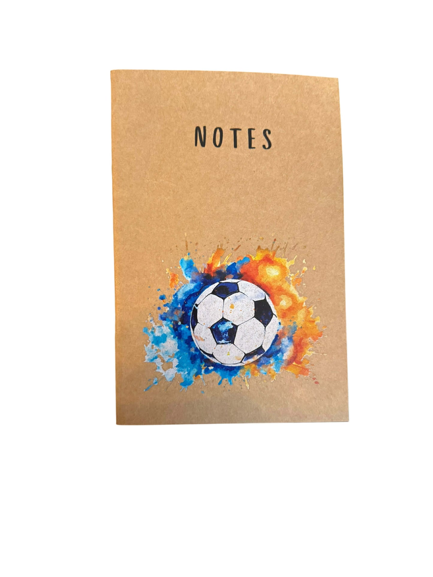 Football - UV Print Kraft Notebook – 60 Lined Pages, Minimalist Stationery Gift, Aesthetic Journal