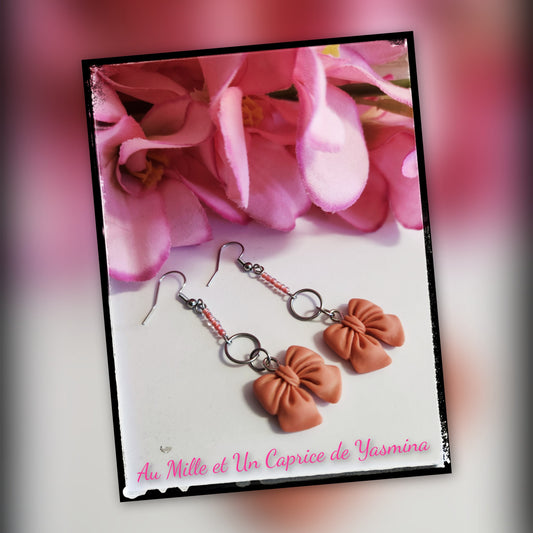 Earrings • Orange Ribbon