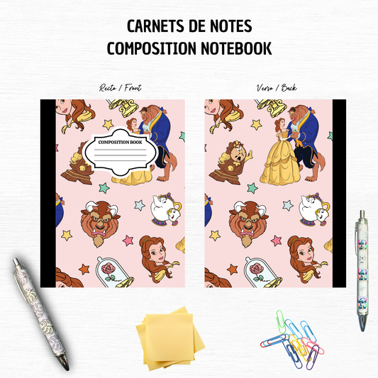 Princess Beauty - Composition Notebook – 7x10 inches, 100 Lined Pages – Trendy Stationery