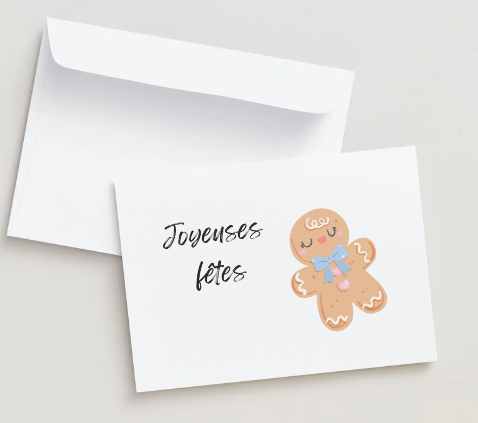 Gingerbread Christmas Card – Warm Wishes & Festive Design | Tiny Mighty World