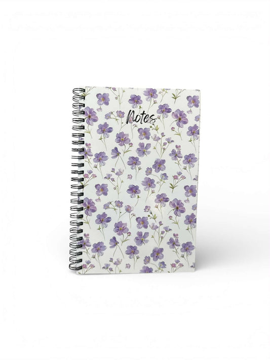 Purple flower Notebook | 80 Pages Lined Journal for Writing, School & Work